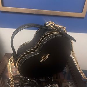 Brand new coach heart bag in black